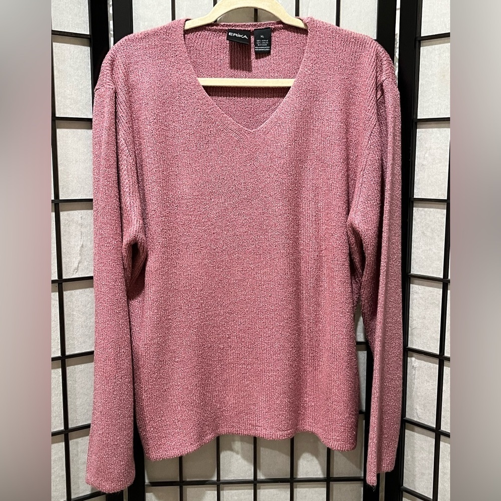 Erika RETRO, Soft Pink Acrylic Sweater XL